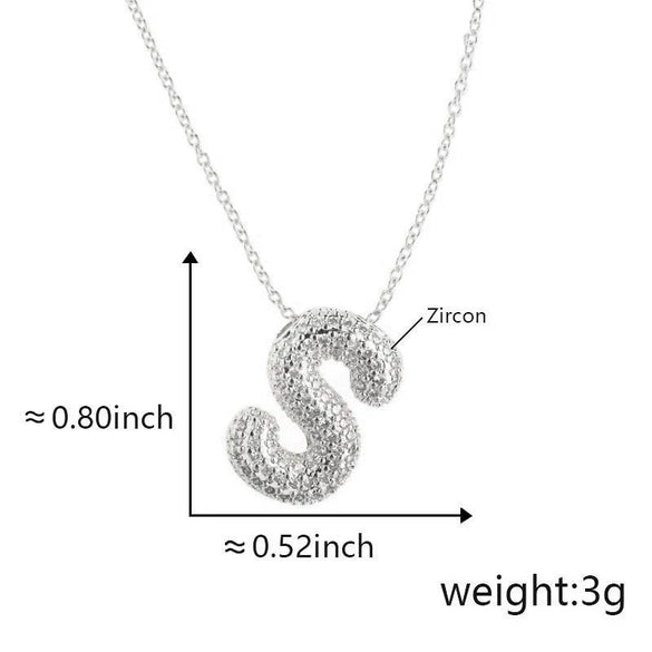 Pendant Necklace Copper Electroplated Letter Hip Hop Light Luxury
