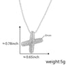 Pendant Necklace Copper Electroplated Letter Hip Hop Light Luxury