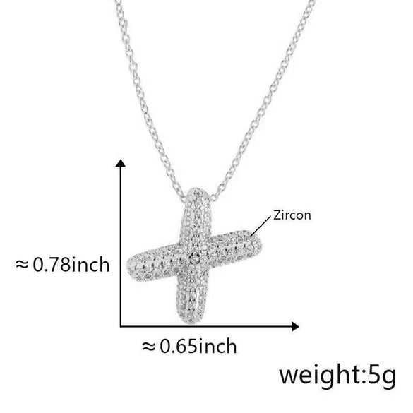 Pendant Necklace Copper Electroplated Letter Hip Hop Light Luxury