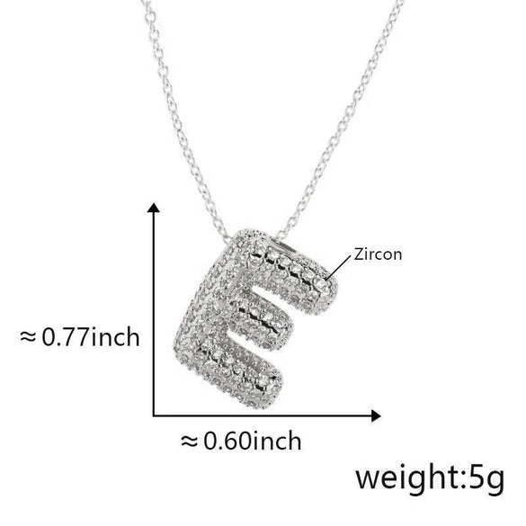 Pendant Necklace Copper Electroplated Letter Hip Hop Light Luxury