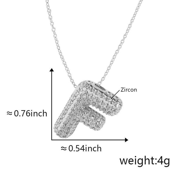 Pendant Necklace Copper Electroplated Letter Hip Hop Light Luxury