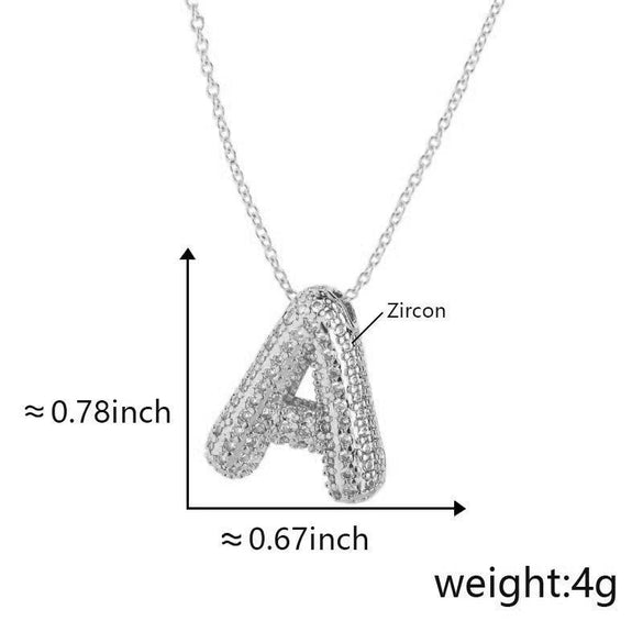 Pendant Necklace Copper Electroplated Letter Hip Hop Light Luxury