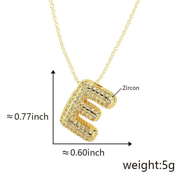 Pendant Necklace Copper Electroplated Letter Hip Hop Light Luxury