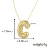 Pendant Necklace Copper Electroplated Letter Hip Hop Light Luxury