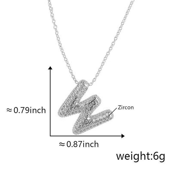 Pendant Necklace Copper Electroplated Letter Hip Hop Light Luxury