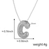 Pendant Necklace Copper Electroplated Letter Hip Hop Light Luxury