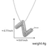 Pendant Necklace Copper Electroplated Letter Hip Hop Light Luxury