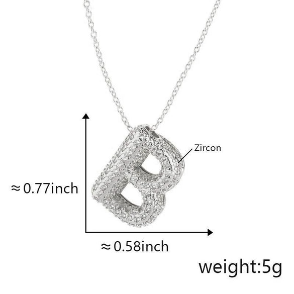 Pendant Necklace Copper Electroplated Letter Hip Hop Light Luxury