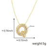 Pendant Necklace Copper Electroplated Letter Hip Hop Light Luxury