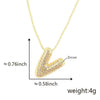 Pendant Necklace Copper Electroplated Letter Hip Hop Light Luxury