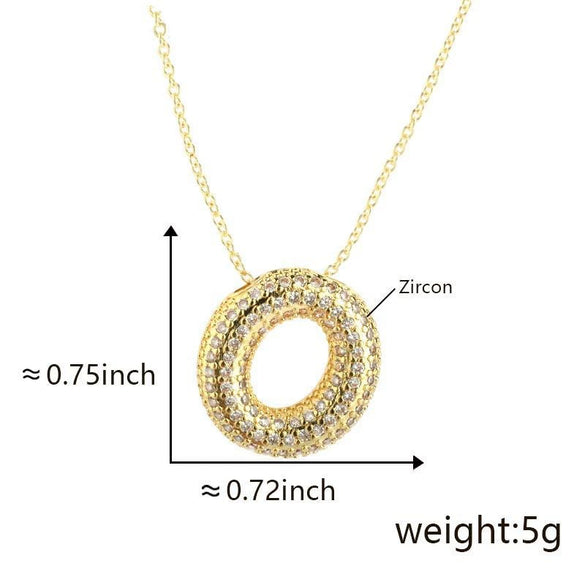 Pendant Necklace Copper Electroplated Letter Hip Hop Light Luxury