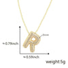 Pendant Necklace Copper Electroplated Letter Hip Hop Light Luxury