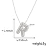 Pendant Necklace Copper Electroplated Letter Hip Hop Light Luxury