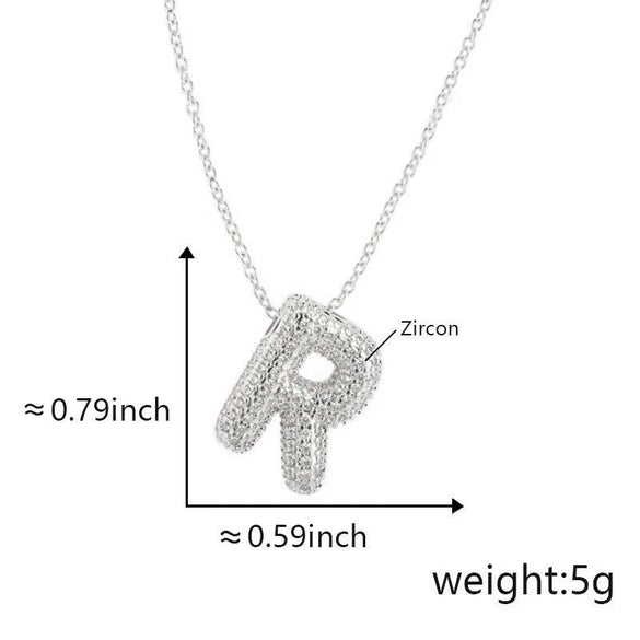 Pendant Necklace Copper Electroplated Letter Hip Hop Light Luxury