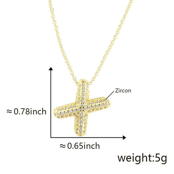 Pendant Necklace Copper Electroplated Letter Hip Hop Light Luxury