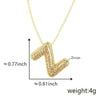Pendant Necklace Copper Electroplated Letter Hip Hop Light Luxury