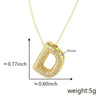 Pendant Necklace Copper Electroplated Letter Hip Hop Light Luxury