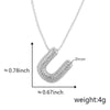 Pendant Necklace Copper Electroplated Letter Hip Hop Light Luxury