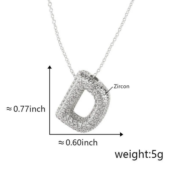 Pendant Necklace Copper Electroplated Letter Hip Hop Light Luxury