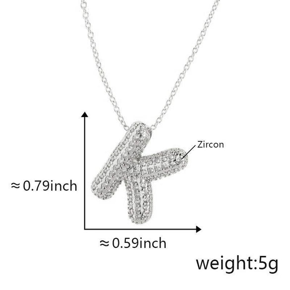Pendant Necklace Copper Electroplated Letter Hip Hop Light Luxury
