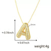 Pendant Necklace Copper Electroplated Letter Hip Hop Light Luxury