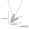 Pendant Necklace Copper Electroplated Letter Hip Hop Light Luxury
