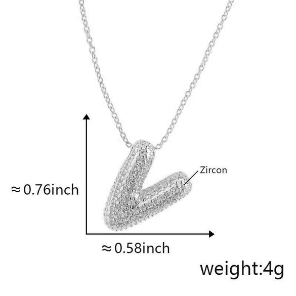 Pendant Necklace Copper Electroplated Letter Hip Hop Light Luxury
