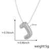 Pendant Necklace Copper Electroplated Letter Hip Hop Light Luxury