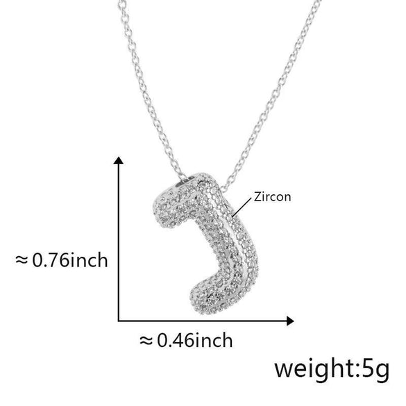 Pendant Necklace Copper Electroplated Letter Hip Hop Light Luxury