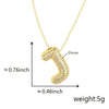 Pendant Necklace Copper Electroplated Letter Hip Hop Light Luxury