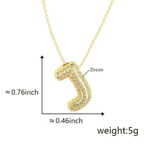 Pendant Necklace Copper Electroplated Letter Hip Hop Light Luxury
