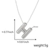 Pendant Necklace Copper Electroplated Letter Hip Hop Light Luxury