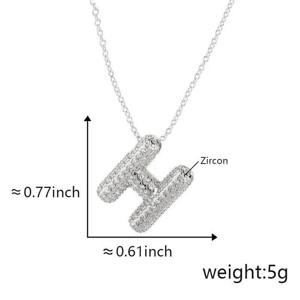 Pendant Necklace Copper Electroplated Letter Hip Hop Light Luxury