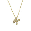 Pendant Necklace Copper Electroplated With Letter Pattern Balloon Bubble Shape