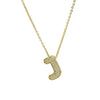 Pendant Necklace Copper Electroplated With Letter Pattern Balloon Bubble Shape