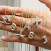 Pendant Necklace Copper Electroplated With Letter Pattern Balloon Bubble Shape