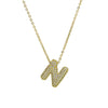 Pendant Necklace Copper Electroplated With Letter Pattern Balloon Bubble Shape