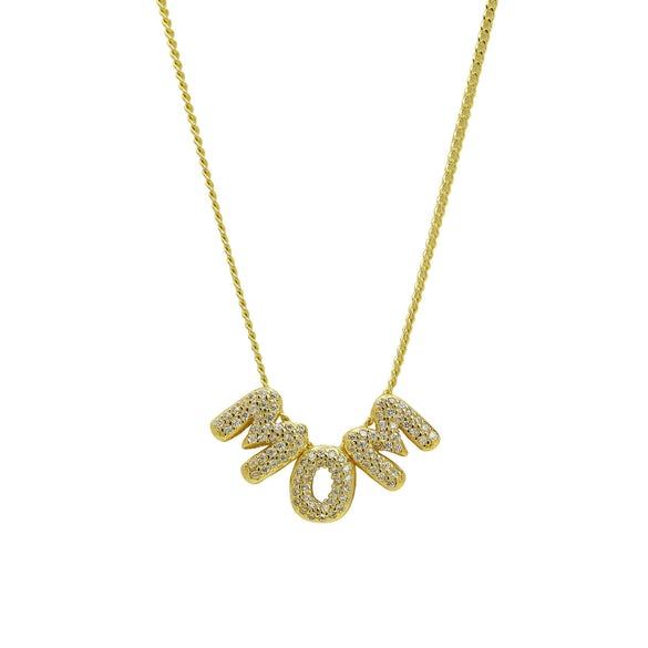 Pendant Necklace Copper Electroplating Alphabet Pattern