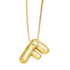 Pendant Necklace Copper English Letters Simple Style Electroplating Box Chain For Women