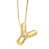 Pendant Necklace Copper English Letters Simple Style Electroplating Box Chain For Women