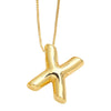 Pendant Necklace Copper English Letters Simple Style Electroplating Box Chain For Women