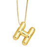 Pendant Necklace Copper English Letters Simple Style Electroplating Box Chain For Women