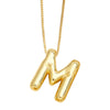 Pendant Necklace Copper English Letters Simple Style Electroplating Box Chain For Women