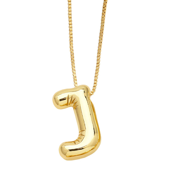 Pendant Necklace Copper English Letters Simple Style Electroplating Box Chain For Women