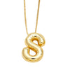 Pendant Necklace Copper English Letters Simple Style Electroplating Box Chain For Women