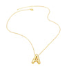 Pendant Necklace Copper English Letters Simple Style Electroplating Box Chain For Women