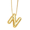 Pendant Necklace Copper English Letters Simple Style Electroplating Box Chain For Women