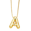 Pendant Necklace Copper English Letters Simple Style Electroplating Box Chain For Women