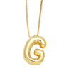 Pendant Necklace Copper English Letters Simple Style Electroplating Box Chain For Women