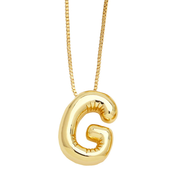 Pendant Necklace Copper English Letters Simple Style Electroplating Box Chain For Women